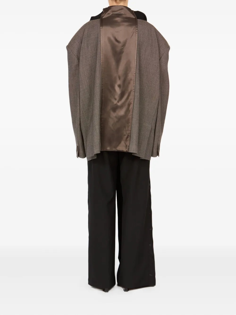 MM6 Maison Margiela Blazer met enkele rij knopen Grijs