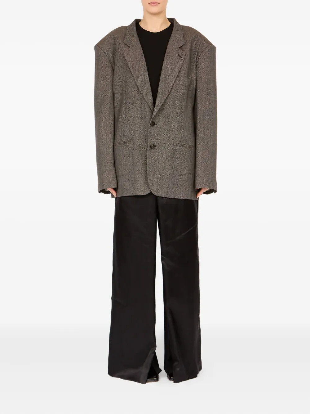MM6 Maison Margiela Blazer met enkele rij knopen Grijs