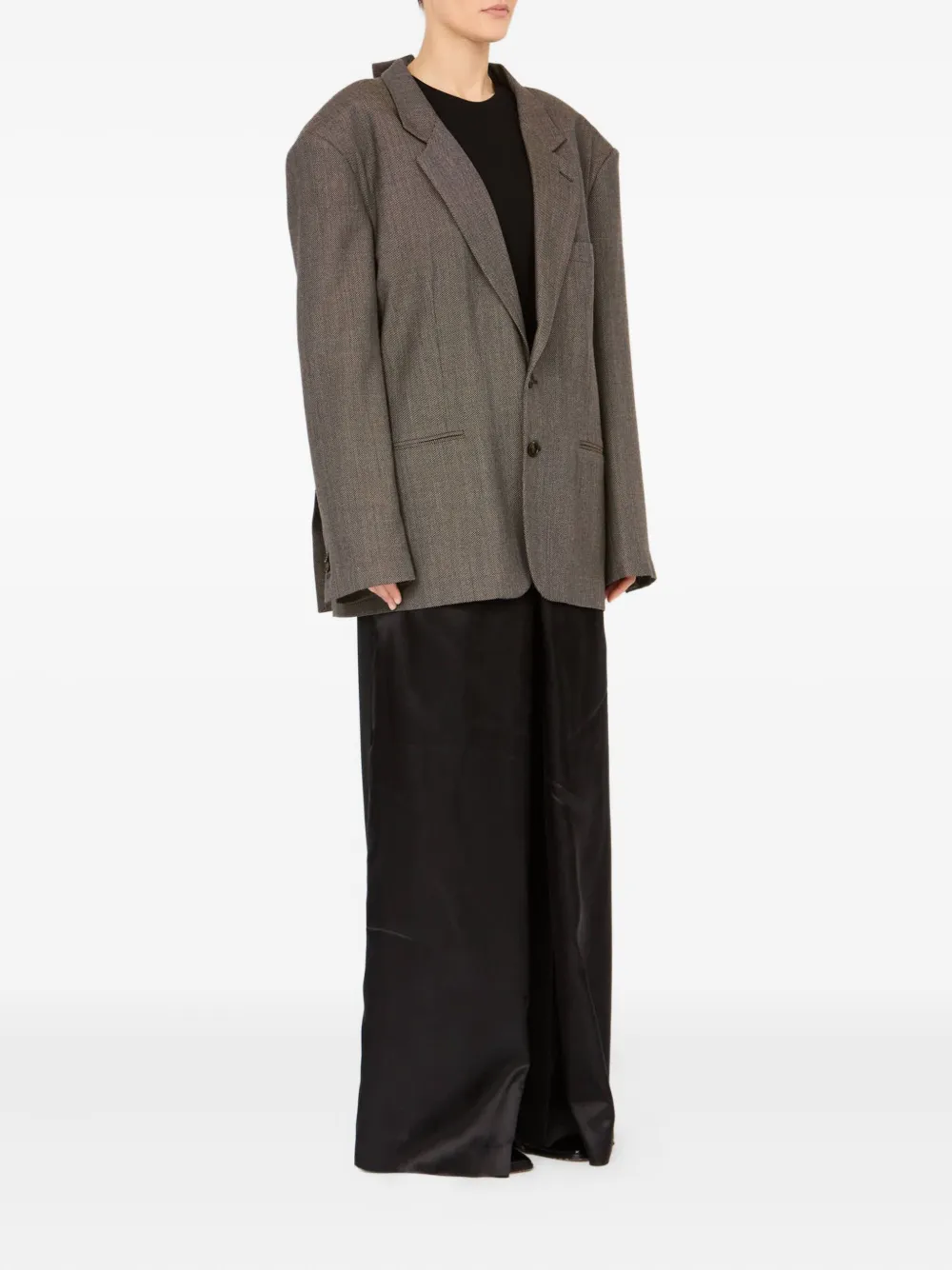 MM6 Maison Margiela Blazer met enkele rij knopen Grijs