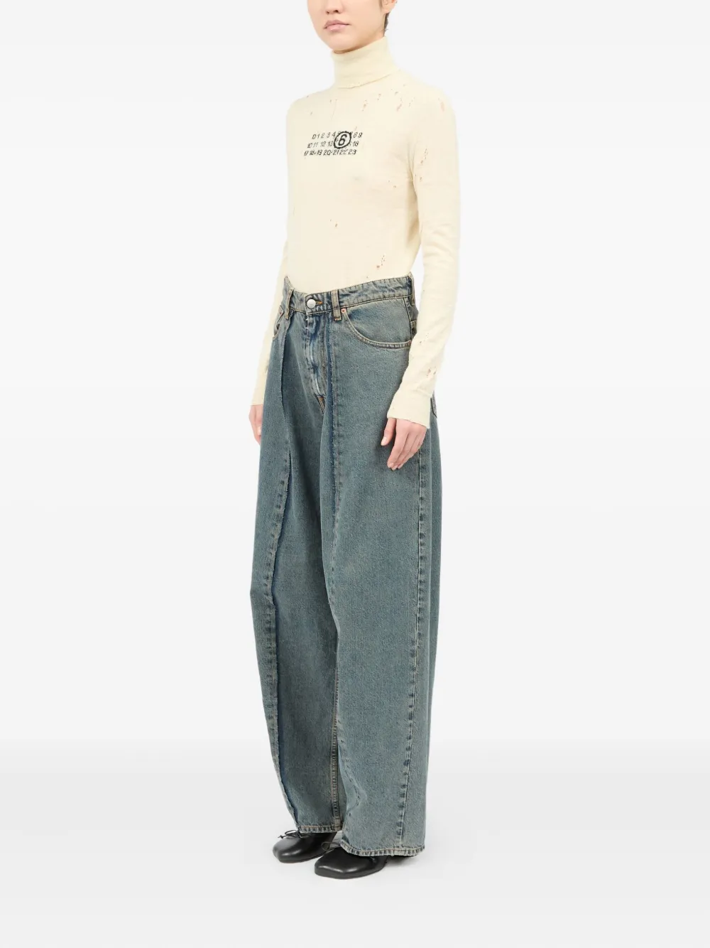 MM6 Maison Margiela ファイブポケット ジーンズ | ブルー | FARFETCH JP