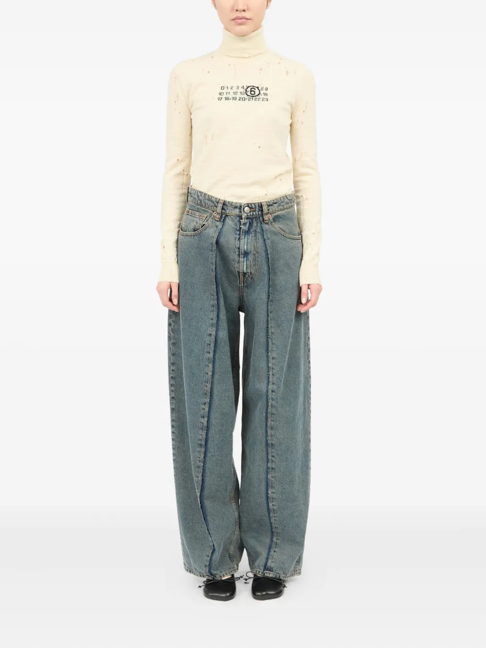 MM6 Maison Margiela Jeans met vijf zakken Blauw