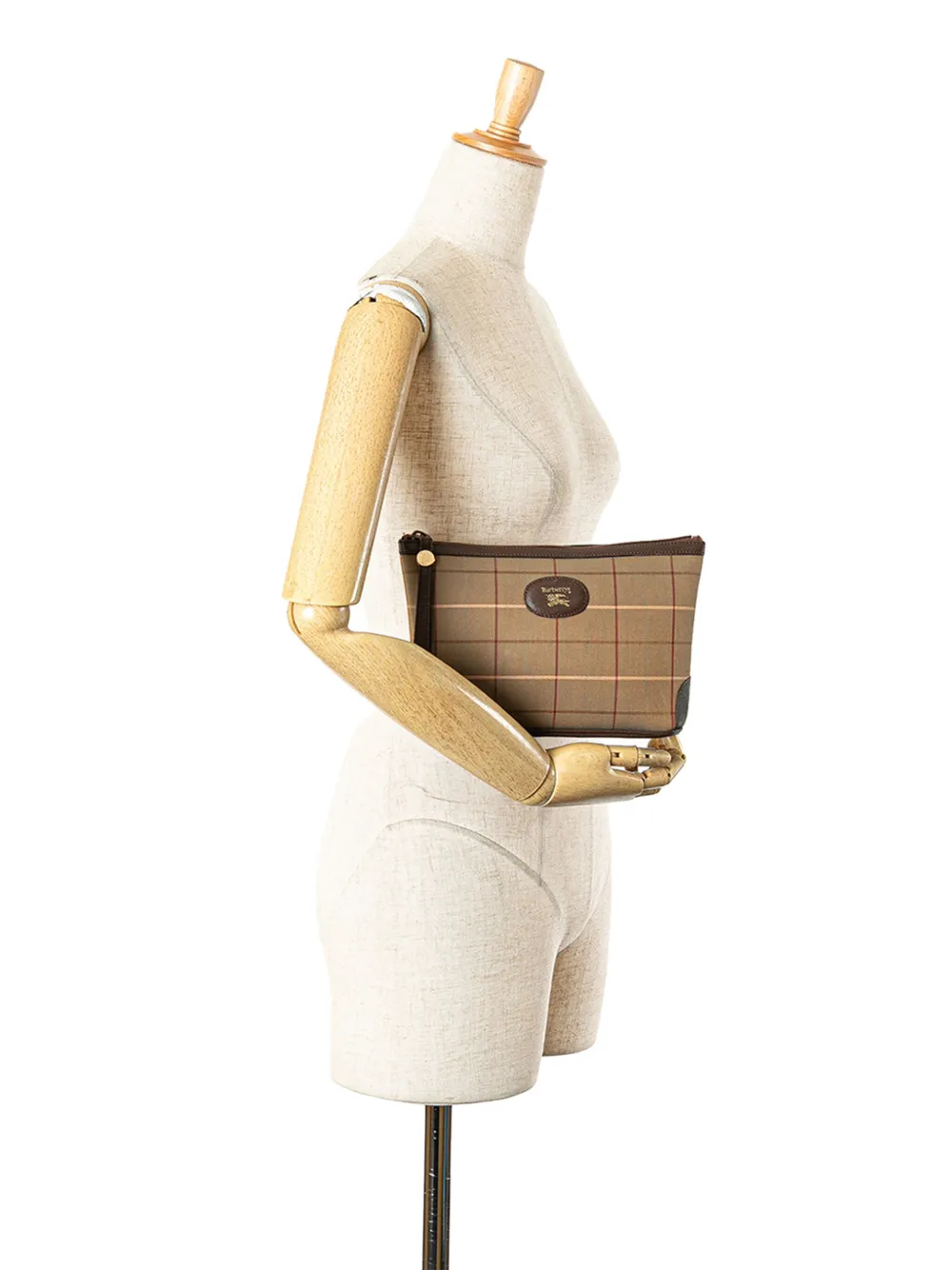 Burberry Pre-Owned 20th Century Vintage Check Canvas Wristlet clutch bag | Pre-Owned | Image 2