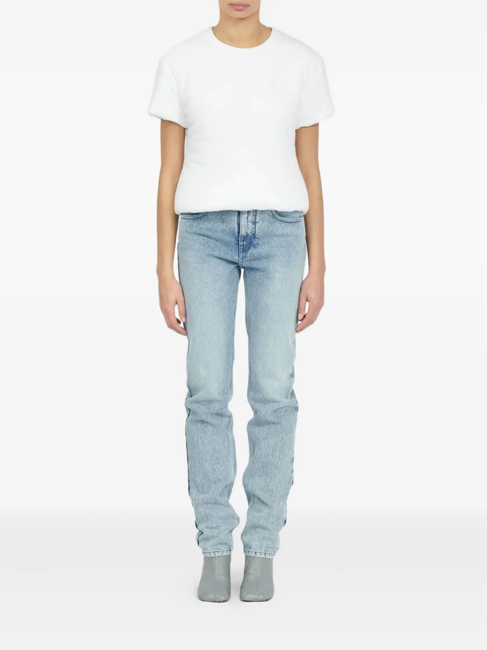 MM6 Maison Margiela Gewatteerd katoenen T-shirt Wit
