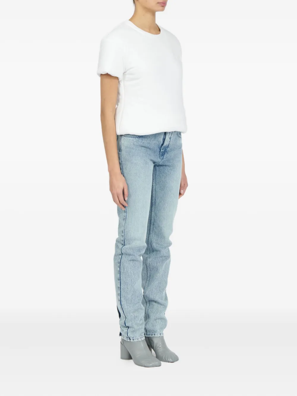 MM6 Maison Margiela Gewatteerd katoenen T-shirt Wit