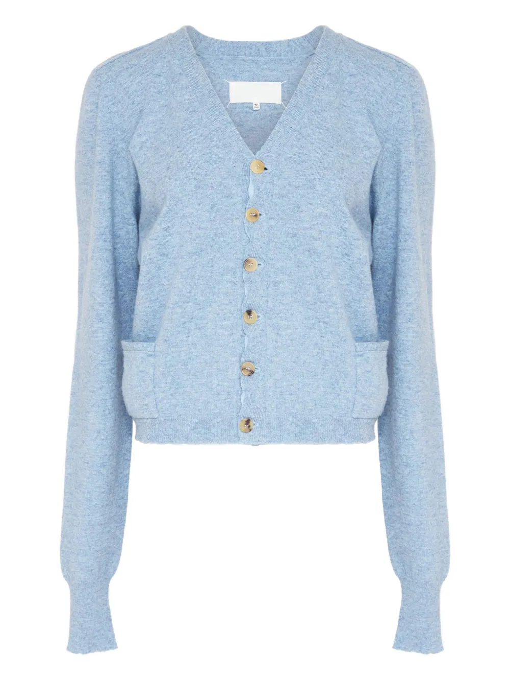Maison Margiela Wool Cardigan In Blue