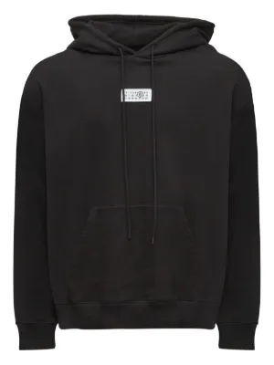 MM6 Maison Margiela Numbers logo-print Hoodie | Black | FARFETCH