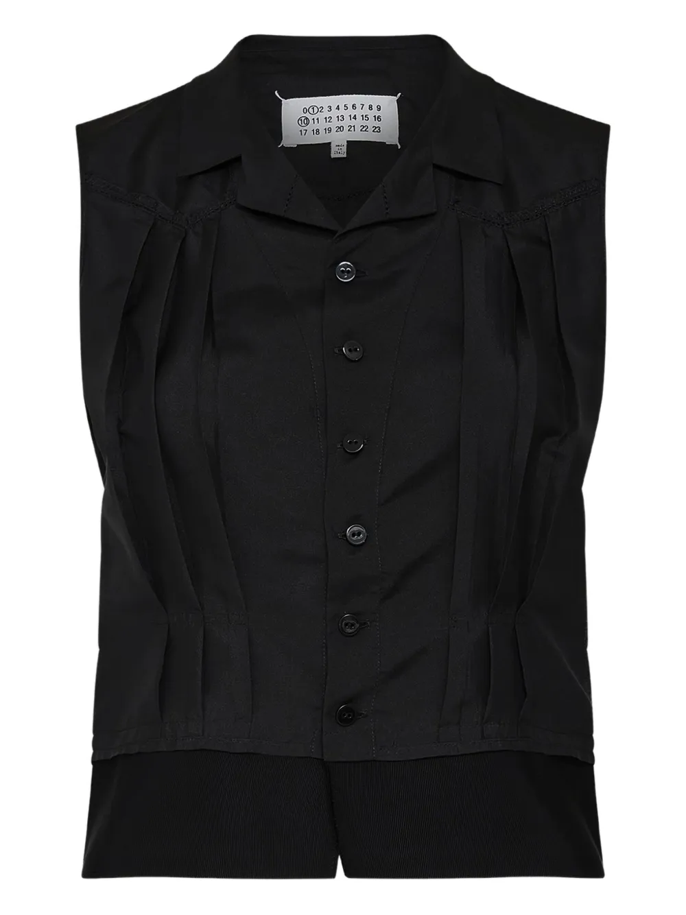 pleated vest