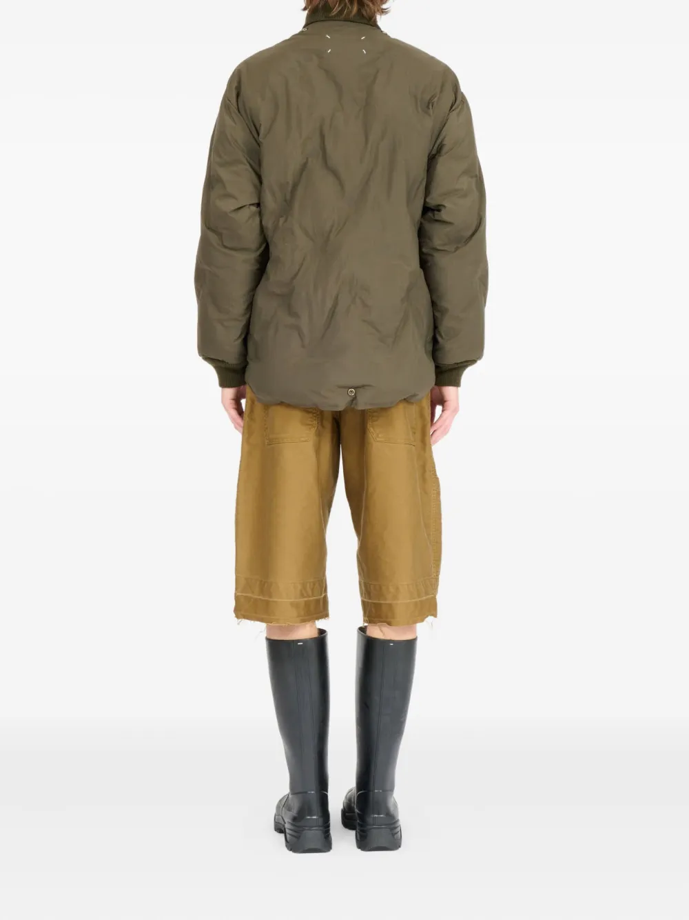  Maison Margiela Quilted Bomber Jacket - Green 