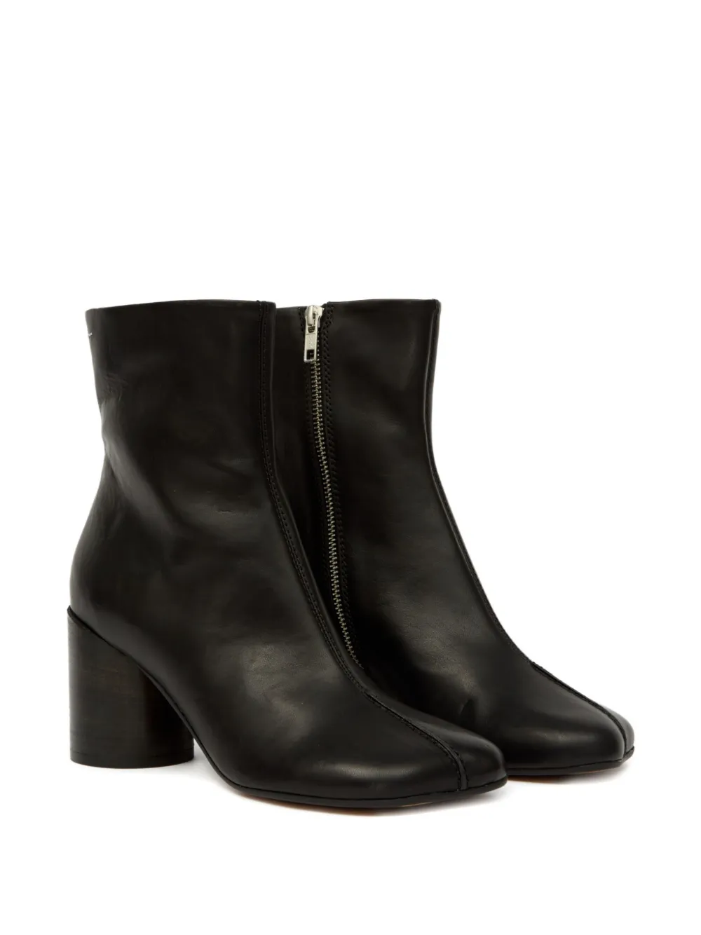 MM6 Maison Margiela 70 mm Anatomic enkellaarzen met blokhak Zwart