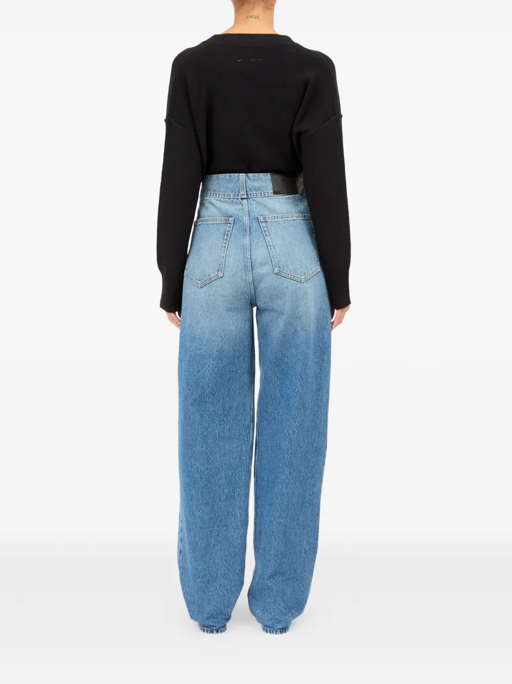 Shop Mm6 Maison Margiela Wide-leg Jeans
