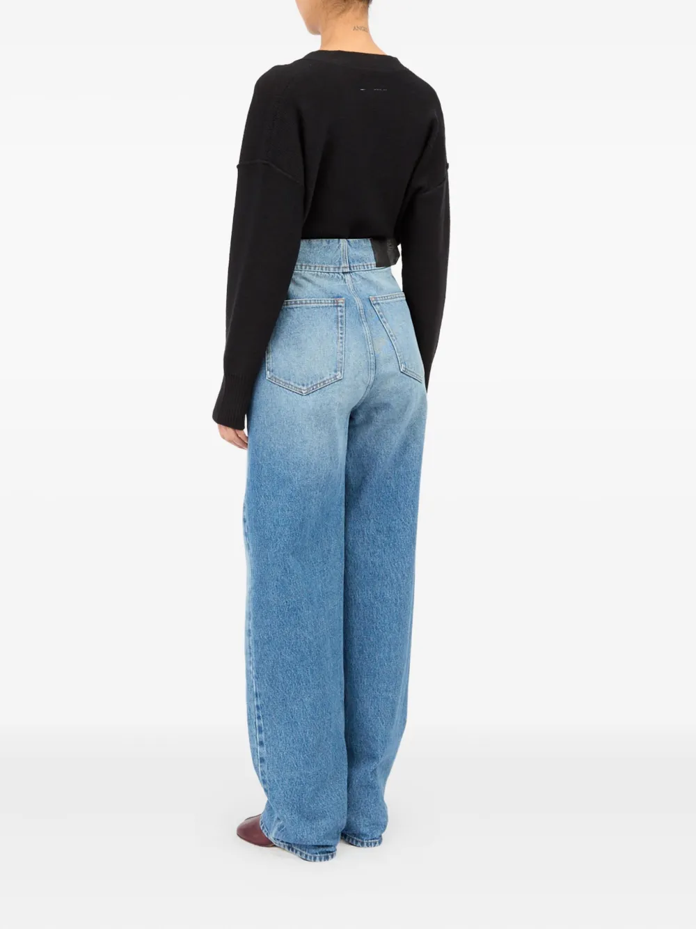MM6 Maison Margiela Jeans met wijde pijpen - Blauw
