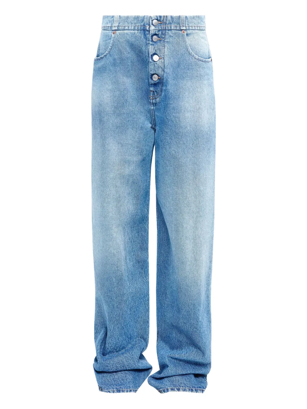 Shop Mm6 Maison Margiela Wide-leg Jeans