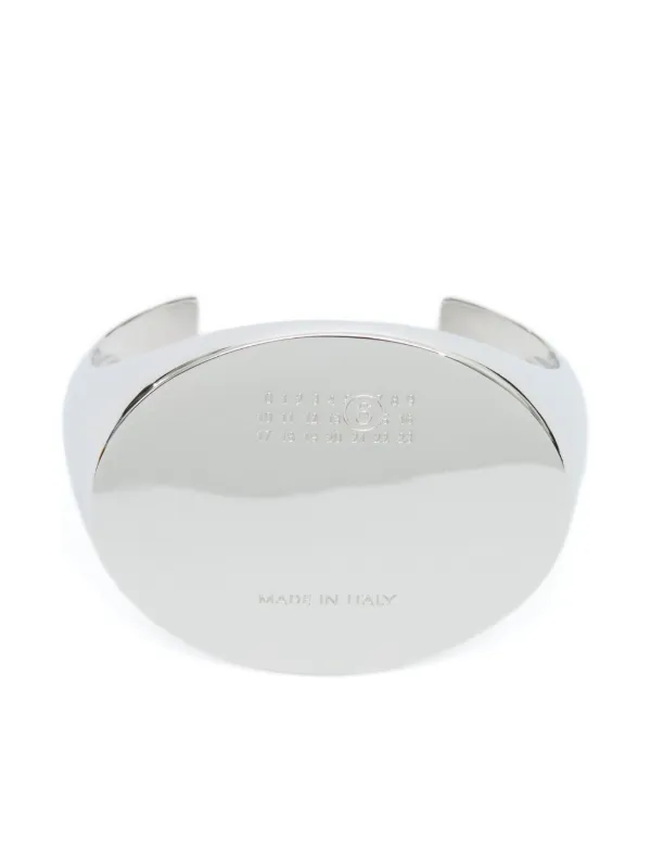 MM6 Maison Margiela Numbers-motif Cuff Bracelet | Silver | FARFETCH
