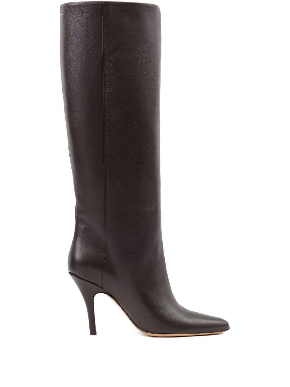 MM6 Maison Margiela knee-high heeled boots Brown