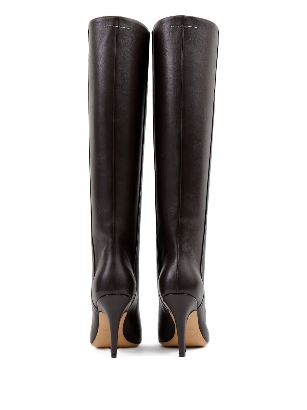 MM6 Maison Margiela knee-high heeled boots Brown