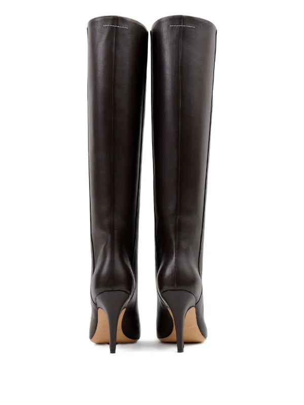 MM6 Maison Margiela ロングブーツ | ブラウン | FARFETCH JP