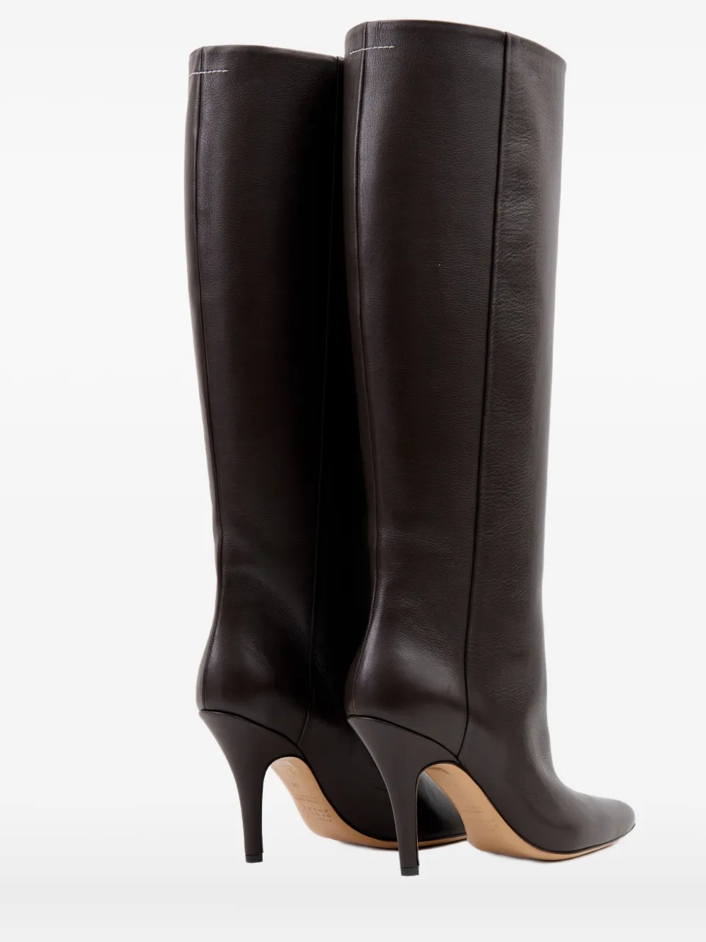 MM6 Maison Margiela knee-high heeled boots Brown