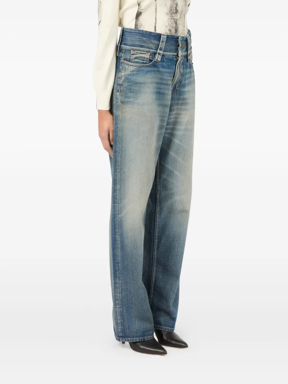MM6 Maison Margiela Jeans met vervaagd effect Blauw