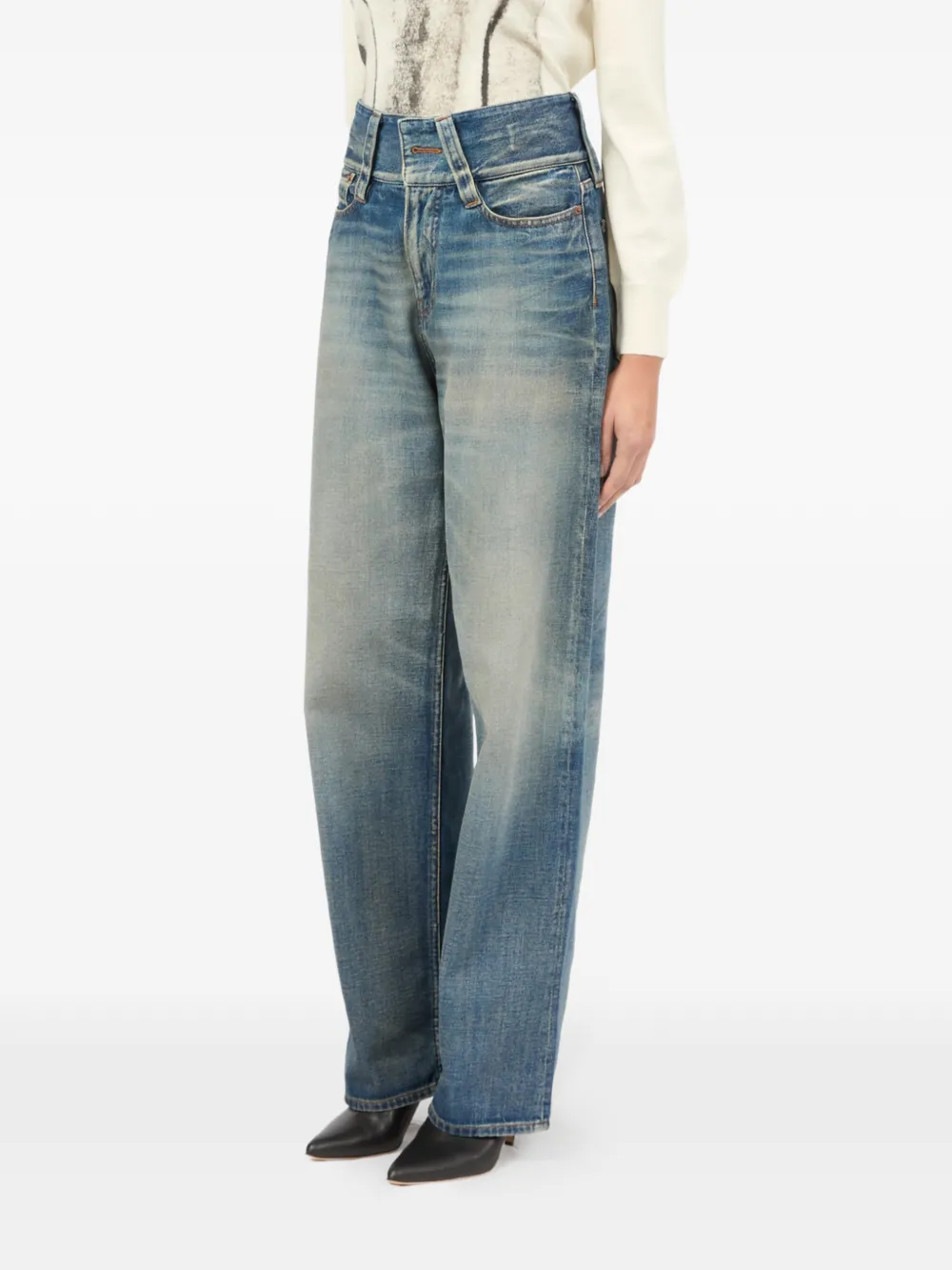 MM6 Maison Margiela Jeans met vervaagd effect Blauw