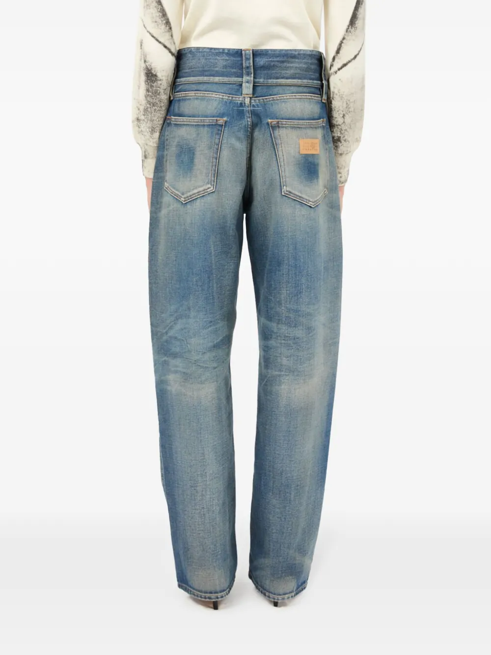 MM6 Maison Margiela Jeans met vervaagd effect Blauw
