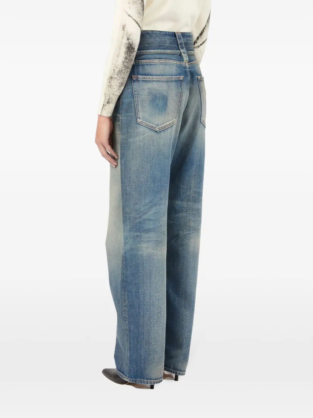 MM6 Maison Margiela Jeans met vervaagd effect Blauw