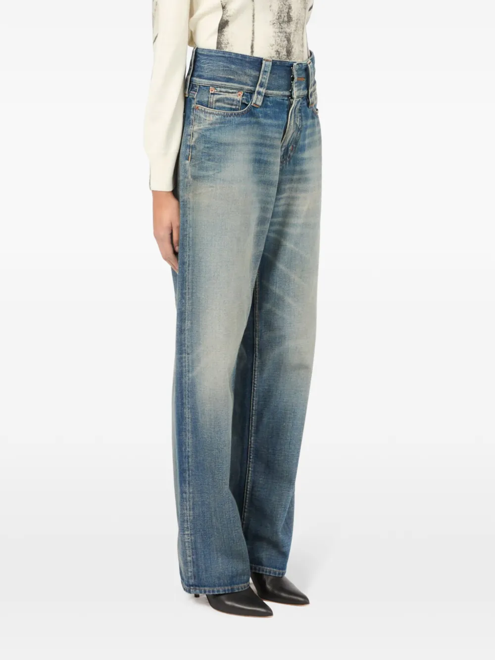 MM6 Maison Margiela Jeans con effetto schiarito | Image 6