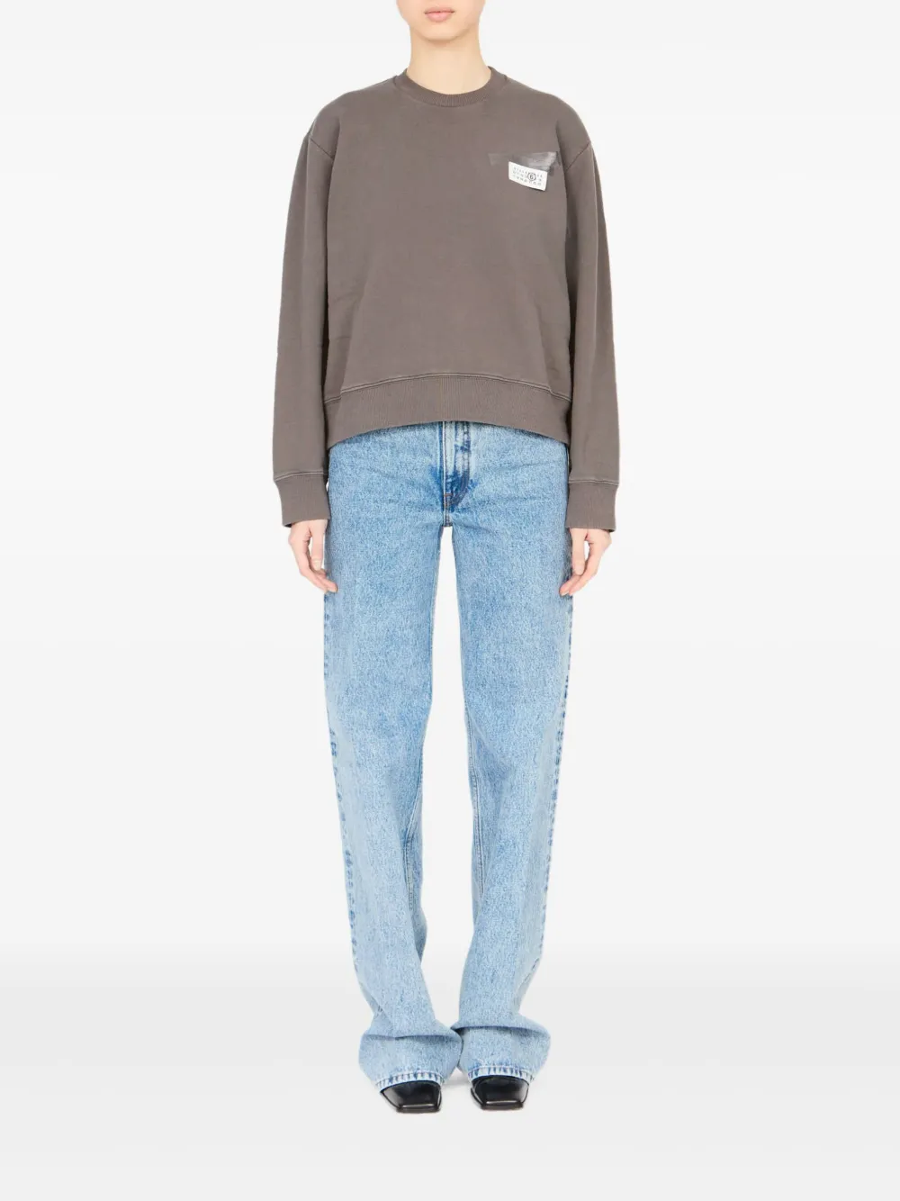 MM6 Maison Margiela Sweater met logopatch Grijs