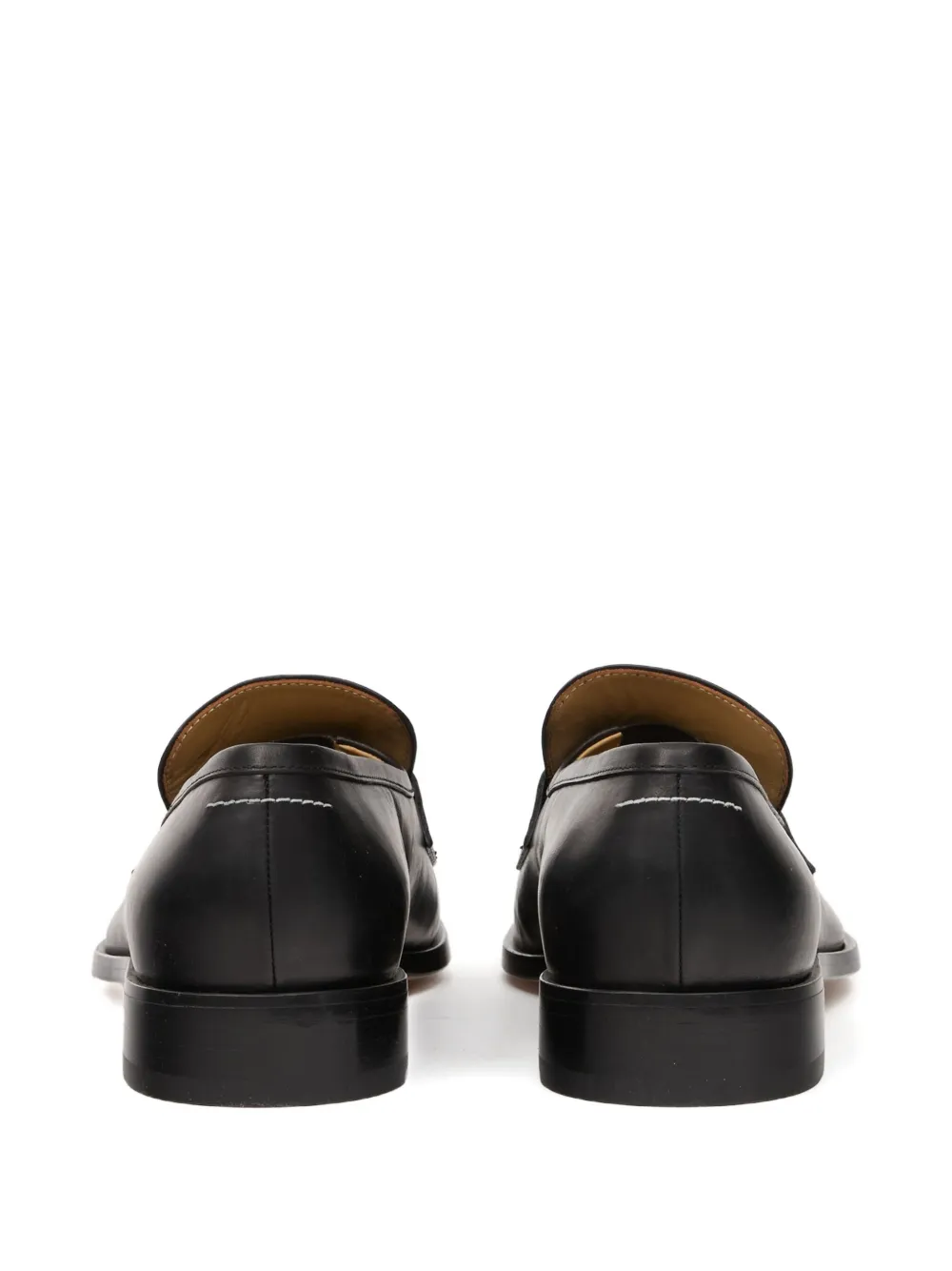 MM6 Maison Margiela Tabi leather loafers Black