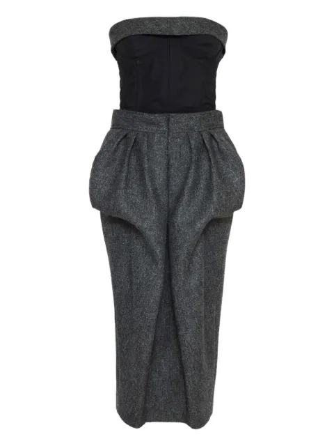 Maison Margiela strapless bubble-waist midi dress