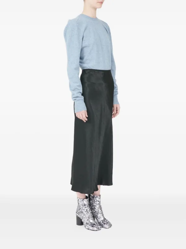 MARTIN MARGIELA④ マルタンマルジェラ④ サテンプリーツスカート Maison Margiela サテン スカート | ブラック | FARFETCH JP