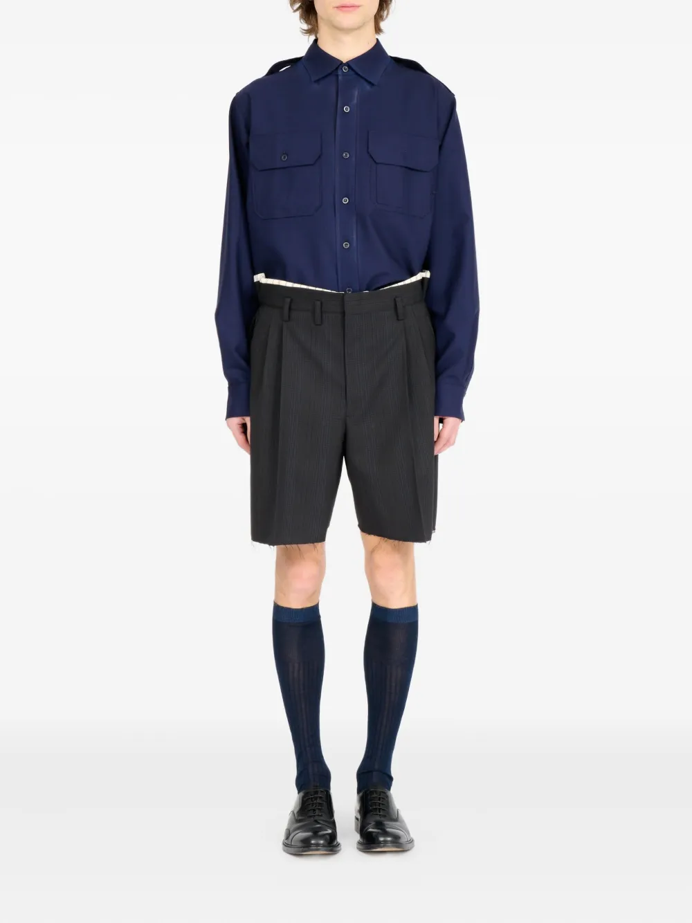 Maison Margiela Formele shorts Zwart
