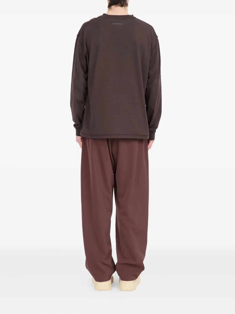 MM6 Maison Margiela Katoenen sweater Bruin