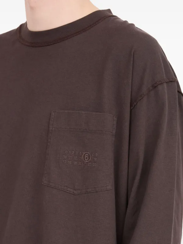 MM6 Maison Margiela Cotton Sweatshirt | Brown | FARFETCH ID