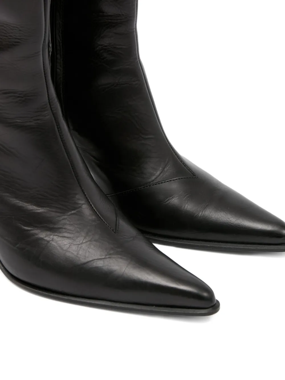 MM6 Maison Margiela Leren laarzen Zwart