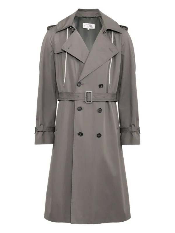 MM6 Maison Margiela フーデッド レインコート | グレー | FARFETCH JP