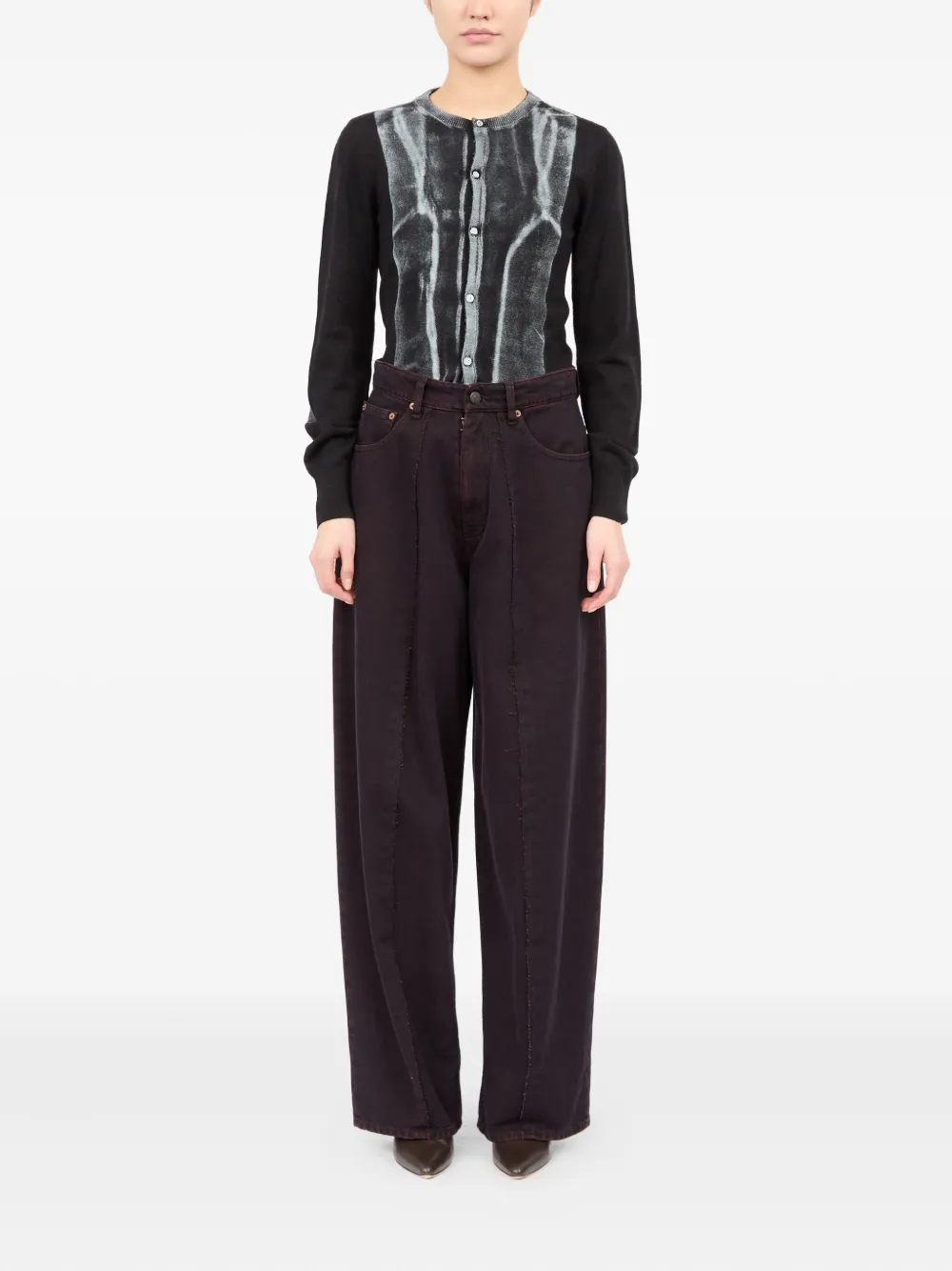 MM6 Maison Margiela single-stitch logo jeans - Paars