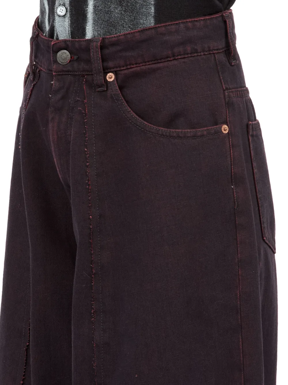 MM6 Maison Margiela single-stitch Logo Jeans | Purple | FARFETCH CA