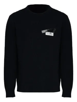 MM6 Maison Margiela レイヤード クロシェニット セーター | ホワイト