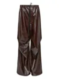 MM6 Maison Margiela draped trousers - Brown