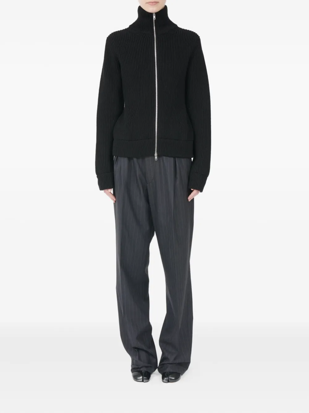 Maison Margiela ribbed zip-fastening cardigan | Cardigans | Image 2