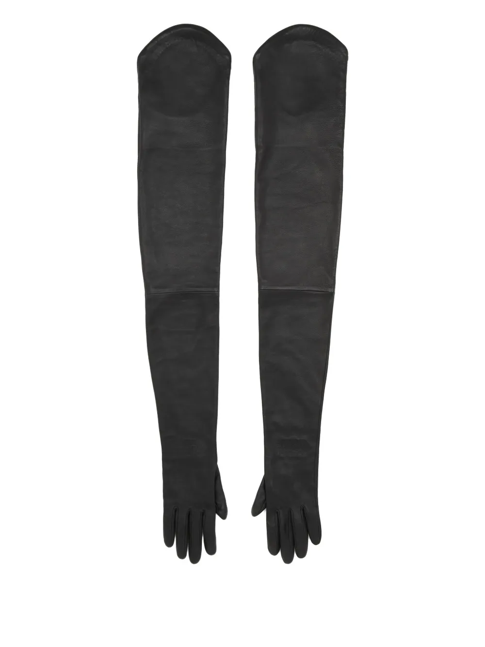 MM6 Maison Margiela leather gloves | Black | Image 1