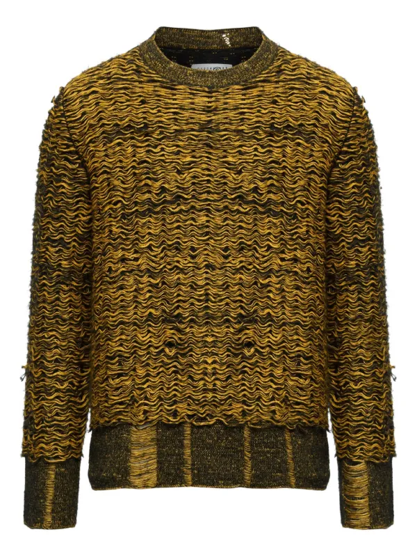 MM6 Maison Margiela テクスチャード セーター | ブラウン | FARFETCH JP