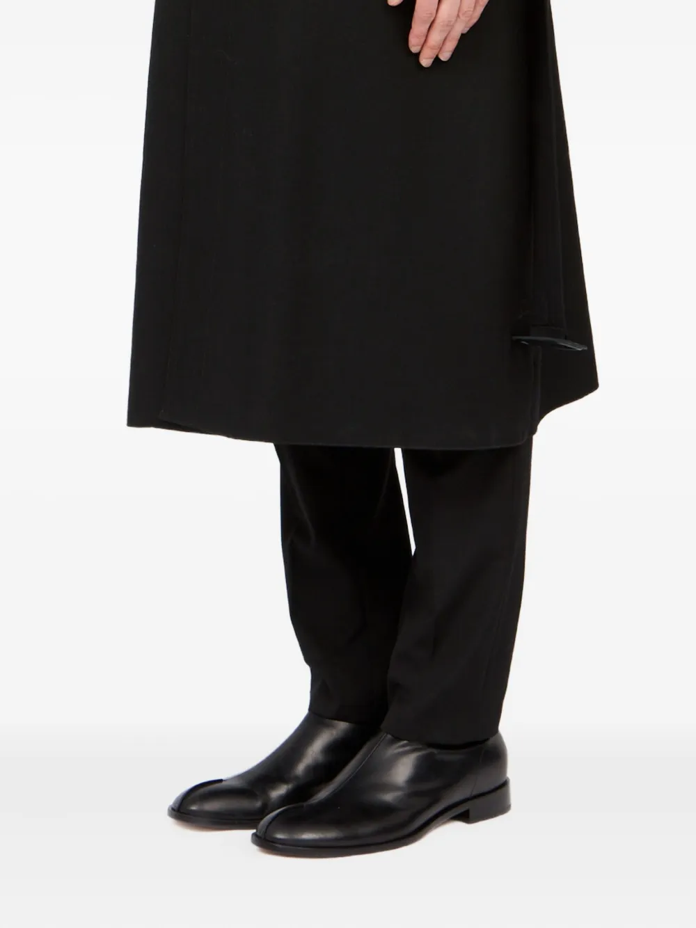 MM6 Maison Margiela Wollen trenchcoat Zwart