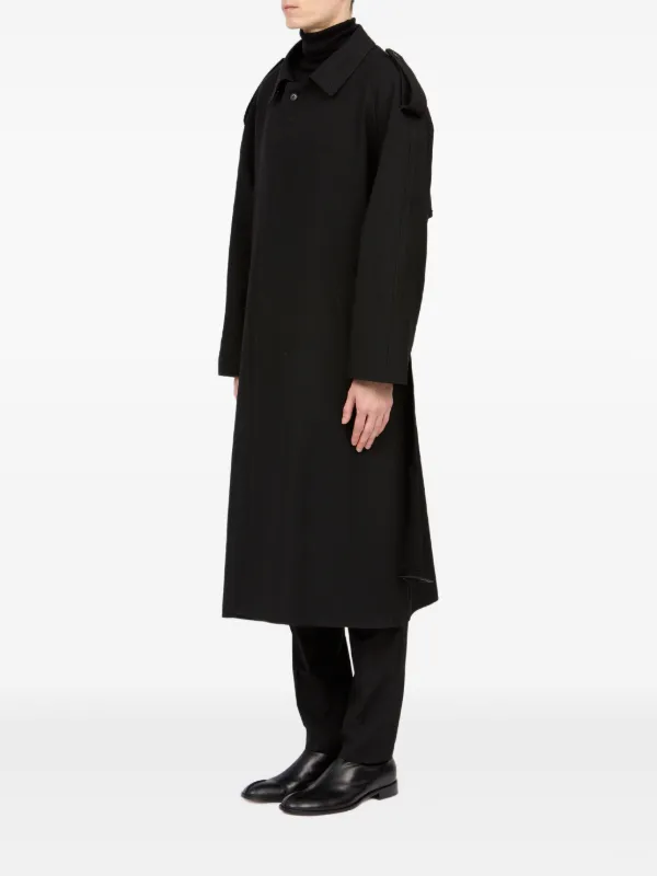 【関税込み】mm6 maison margiela Wool trench coat MM6 Maison Margiela Wool Trench Coat | Black | FARFETCH