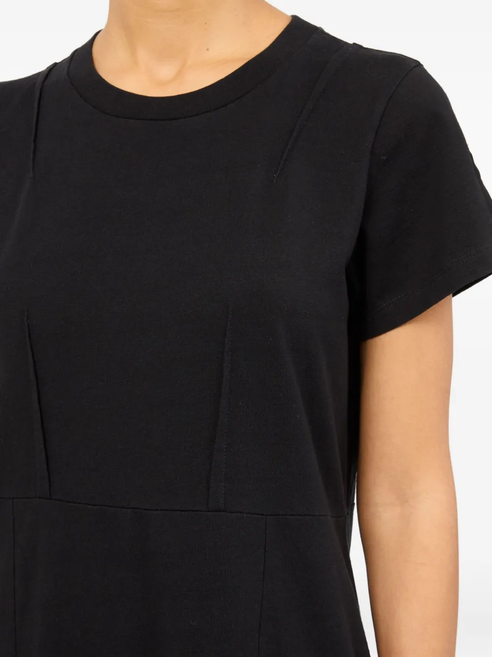Mm6 Maison Margiela Short-sleeve Midi Dress In Black