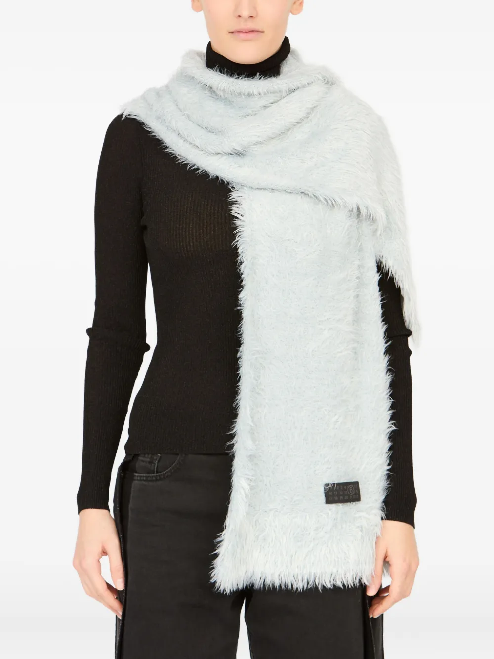 MM6 Maison Margiela Sjaal met Numbers-patroon Blauw