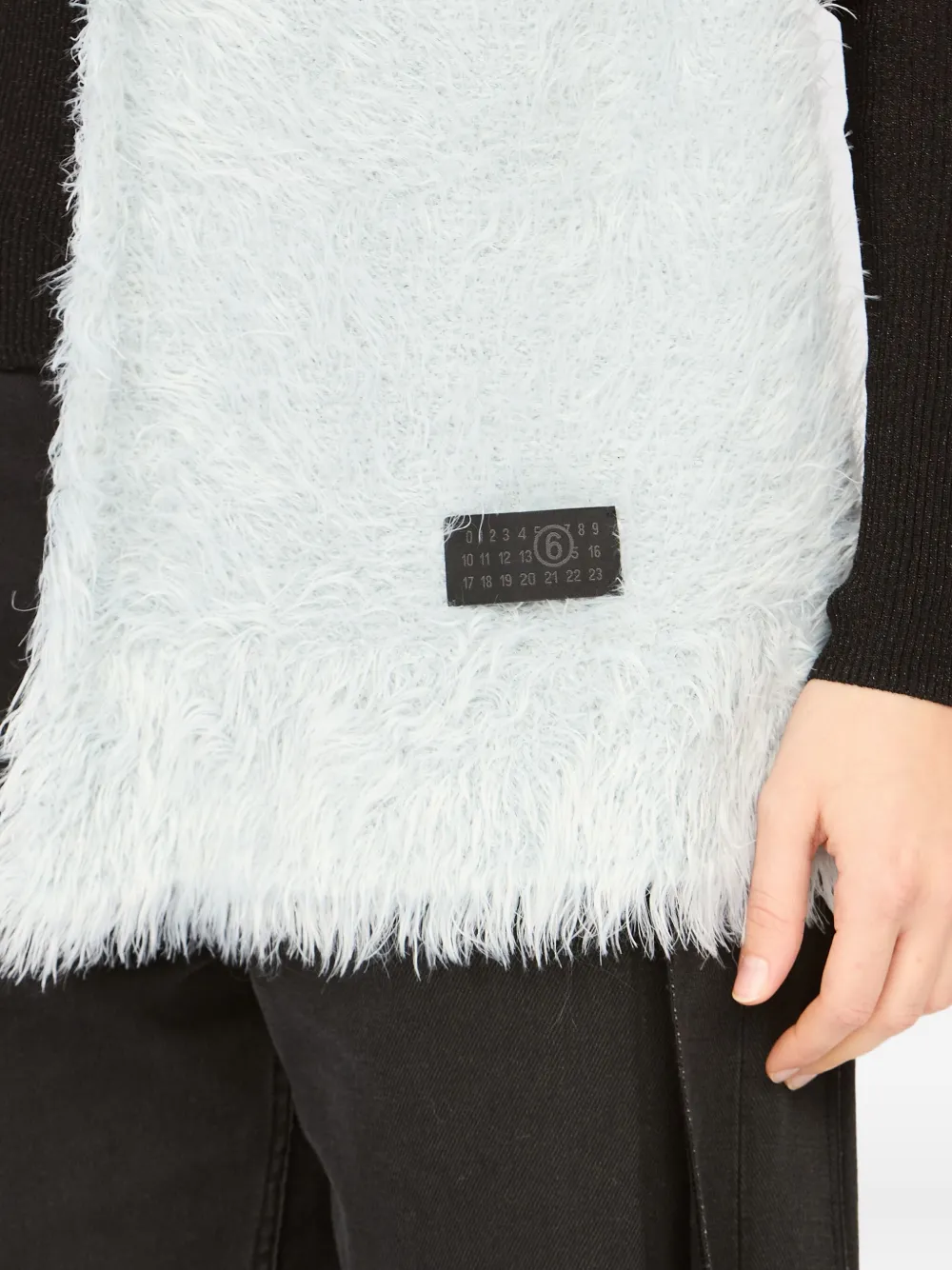 MM6 Maison Margiela Sjaal met Numbers-patroon Blauw