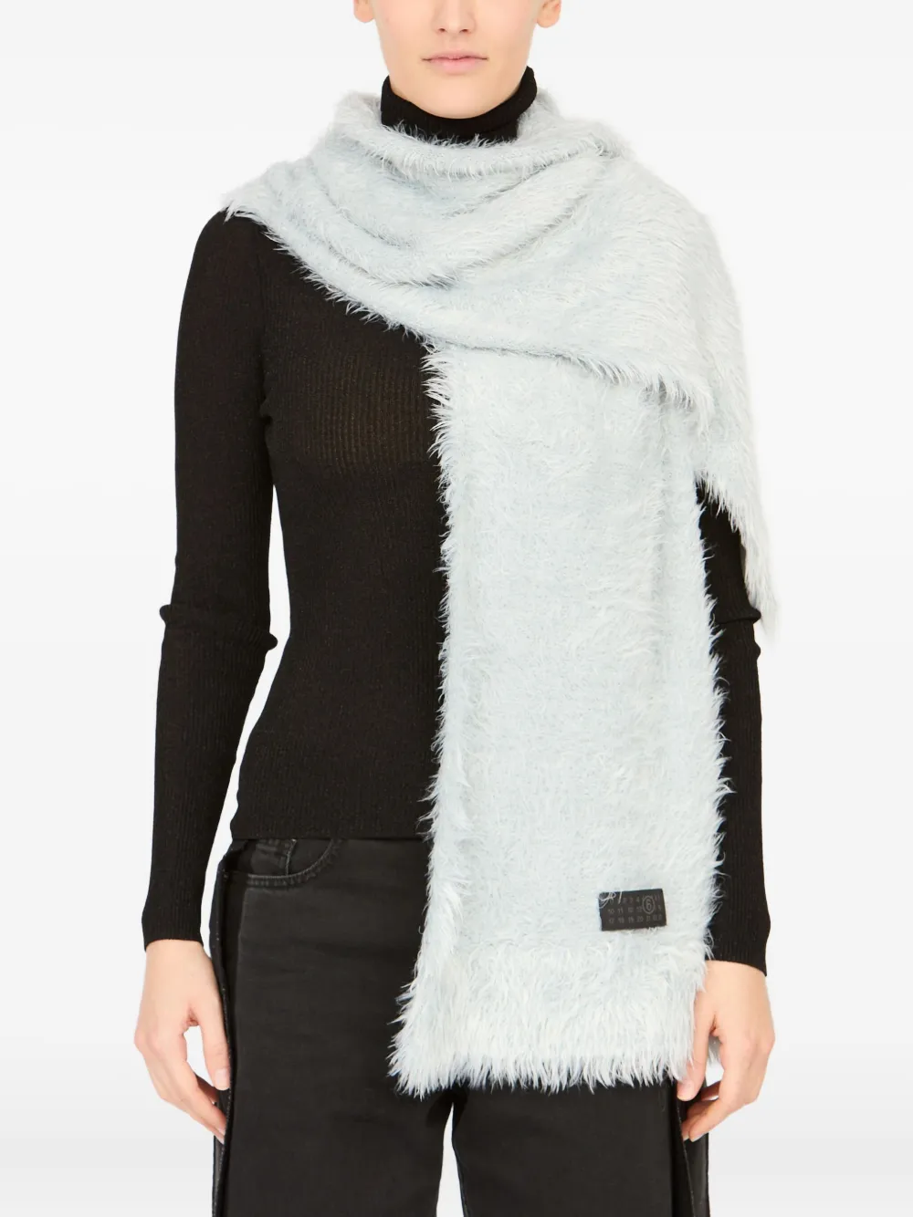 MM6 Maison Margiela Sjaal met Numbers-patroon Blauw