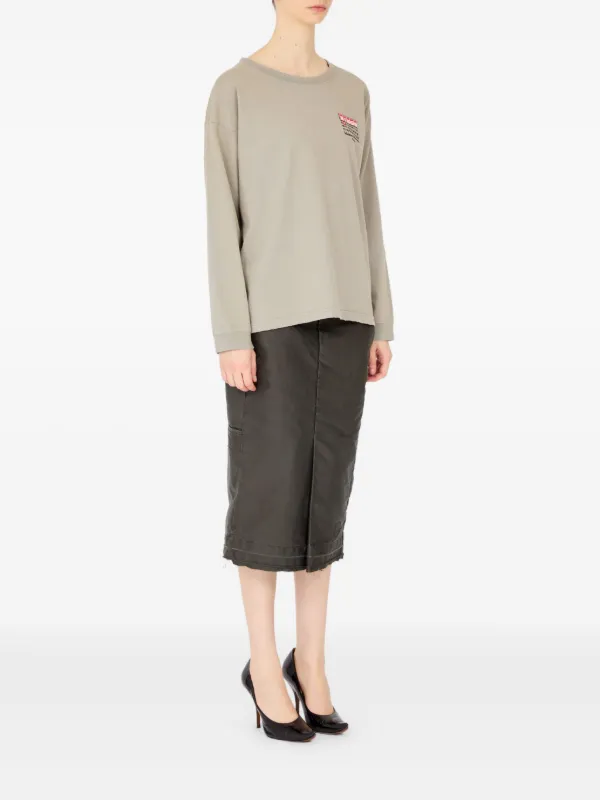 Maison Margiela ナンバープリント ロングTシャツ | グレー | FARFETCH JP