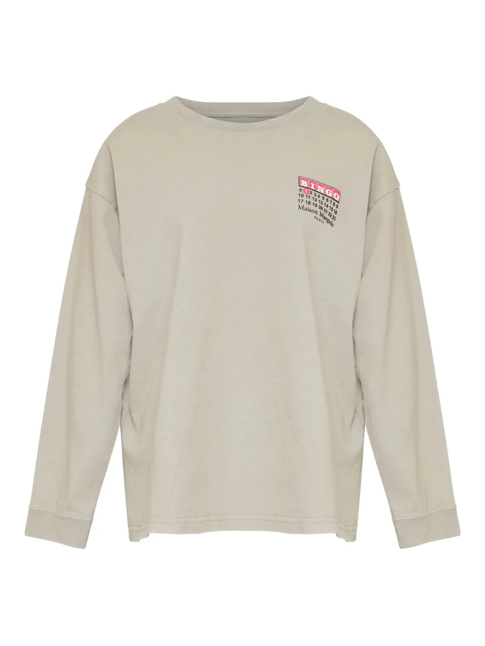 Maison Margiela Numbers-print long-sleeve T-shirt Grijs